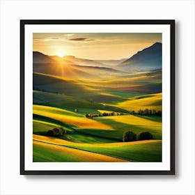 Sunset In The Countryside 47 Art Print