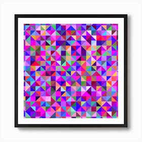 Floor Colorful Triangle Art Print