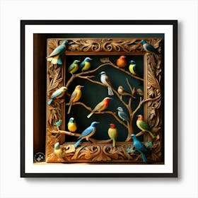 Birds On A Branch 1 Art Print