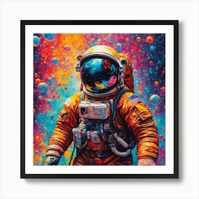 Astronaut In Space 2 Art Print