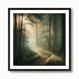 Foggy Forest Art Print