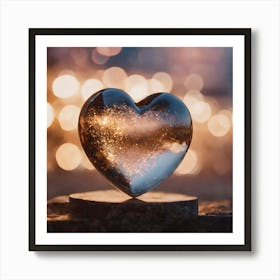 Glass Love Heart 1 Art Print