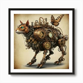 Steampunk Creatures Combine Animal Features With Mechanical Elements In A Steampunk Style 26466779 (2) Art Print