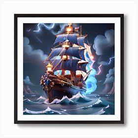 Pirate Ship 3 Art Print