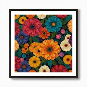 Floral Pattern 19 Art Print