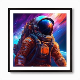 Lonely Astronaut in the Planet 3 Art Print