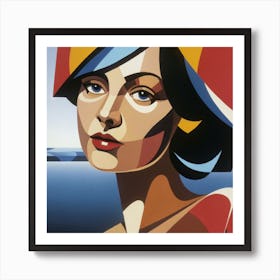 Woman With A Hat 1 Art Print