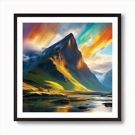 Rainbow Mountains 5 Art Print