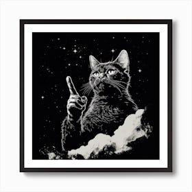 Cat In The Sky 1 Art Print