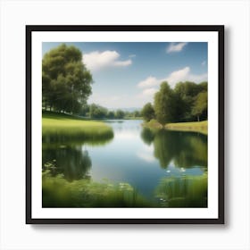 Lake - Lake Stock Videos & Royalty-Free Footage Art Print