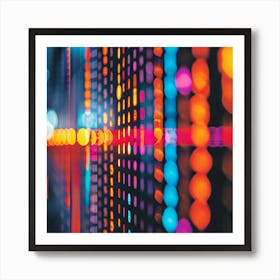 Blurry Lights At Night Art Print