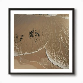 Aerial View Of A Beach Art Print