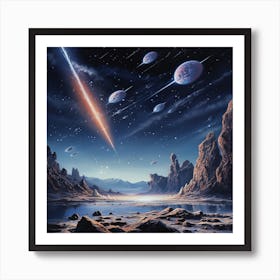 Spaceships In The Sky Art Print