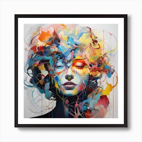 Colorful Lady Abstract Thoughts 2 Art Print