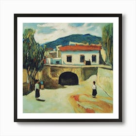 House In The Village Art Print