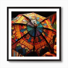 Colorful Umbrella Art Print