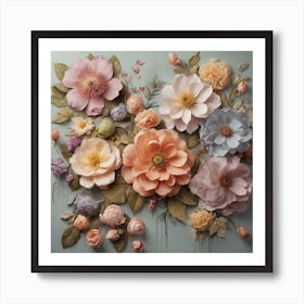 Floral Garden Mural Art Print