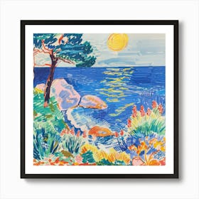 Seaside Painting Matisse Style 3 Art Print