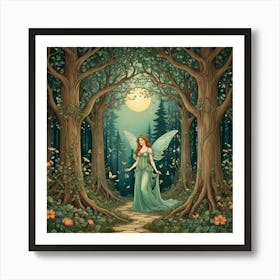 Fairy In The Forest 4 Art Print