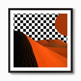 Classic Checkered Desert Art Print