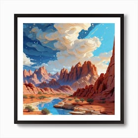 Desert Landscape Art Print