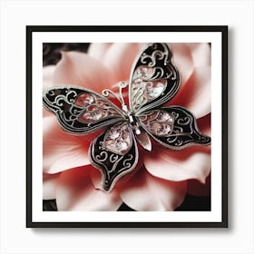 Butterfly Brooch 1 Art Print