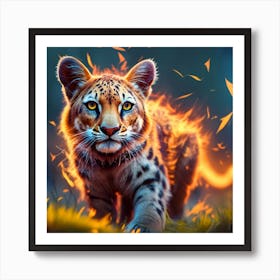 Fire Tiger Art Print