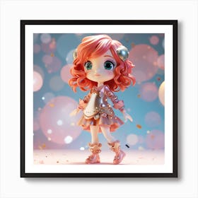 Kawaii Doll Art Print