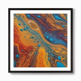 Emerging Flames Abstract Painting Art Print