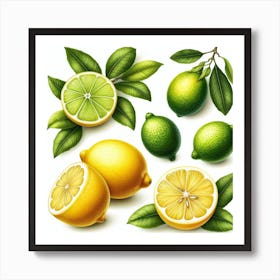 Lemon and Lime 3 Art Print