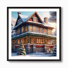 Christmas House 157 Art Print