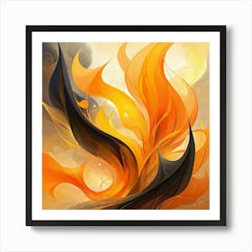 Flames AI Art Print