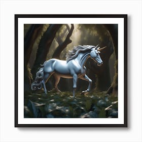 Unicorn In The Forest 1 Art Print