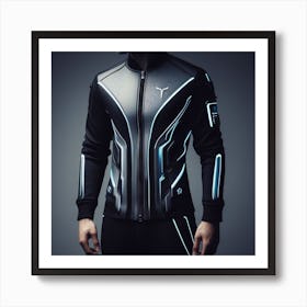 Man In A Futuristic Jacket Art Print