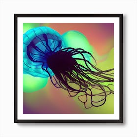 Jellyfish - Jellyfish Stock Videos & Royalty-Free Footage 3 Art Print