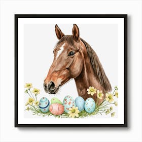 Easter Horse Art Print