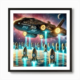 A Futuristic Sci Fi Depiction Of A Guardian Class Aid Delivery Art Print