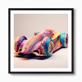Paper Racing Car Art Print