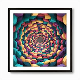 3d Cubes Background 1 Art Print