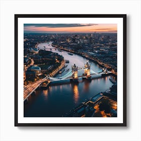 Tower Bridge At Dusk 1 Art Print