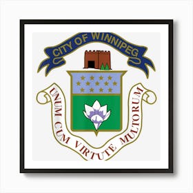 Winnipeg Coat Of Arms Flag National Pride Gift Souvenir Art Print