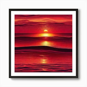 Sunset Over The Ocean 41 Art Print