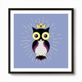 All Seeing Owl Square Art Print