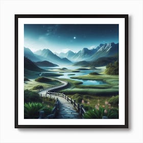 Landscape Wallpaper Art Print