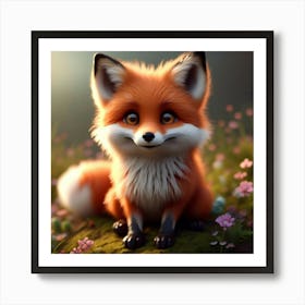 Cute Fox Art Print