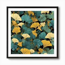 Tropical leaves of ginkgo biloba 16 Art Print