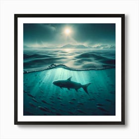 Sharks In The Ocean Art Print