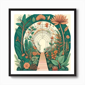 Botanic Garden Illustration 1 Art Print