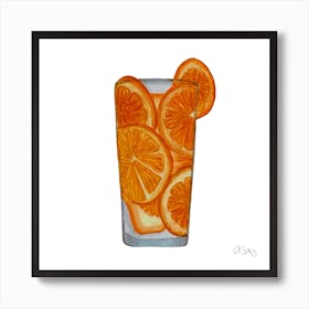 Orange Drink Art Print