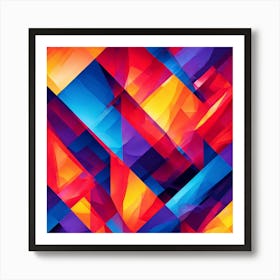 Vibrant Geometric Abstract Art Art Print